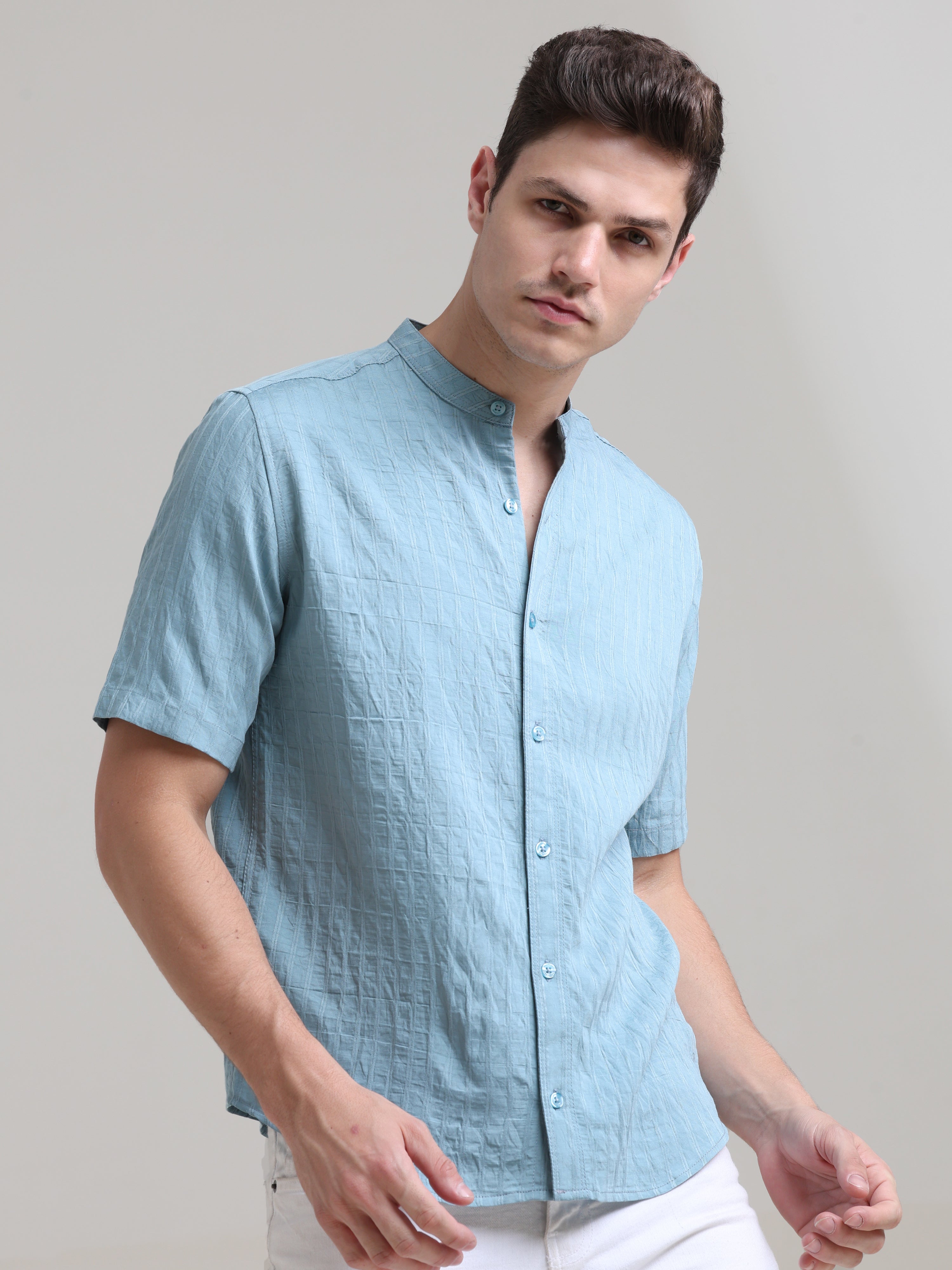 Classic Comfort: Solid Regular Fit Half Sleeve Shirt