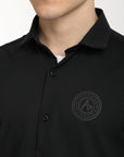 Slim Fit Black Full Sleeve  Shirt