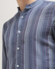 Aegen Blue Tapered Fit  Shirt