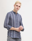 Aegen Blue Tapered Fit  Shirt