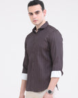 Umber Brown Tapered Fit Shirt