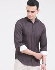 Umber Brown Tapered Fit Shirt