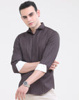 Umber Brown Tapered Fit Shirt