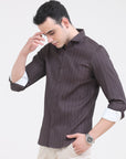 Umber Brown Tapered Fit Shirt