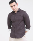 Umber Brown Tapered Fit Shirt