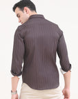 Umber Brown Tapered Fit Shirt