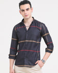 navy slim fit shirt