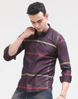 Dark Puple Slim Fit Shirt