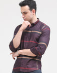 Dark Puple Slim Fit Shirt