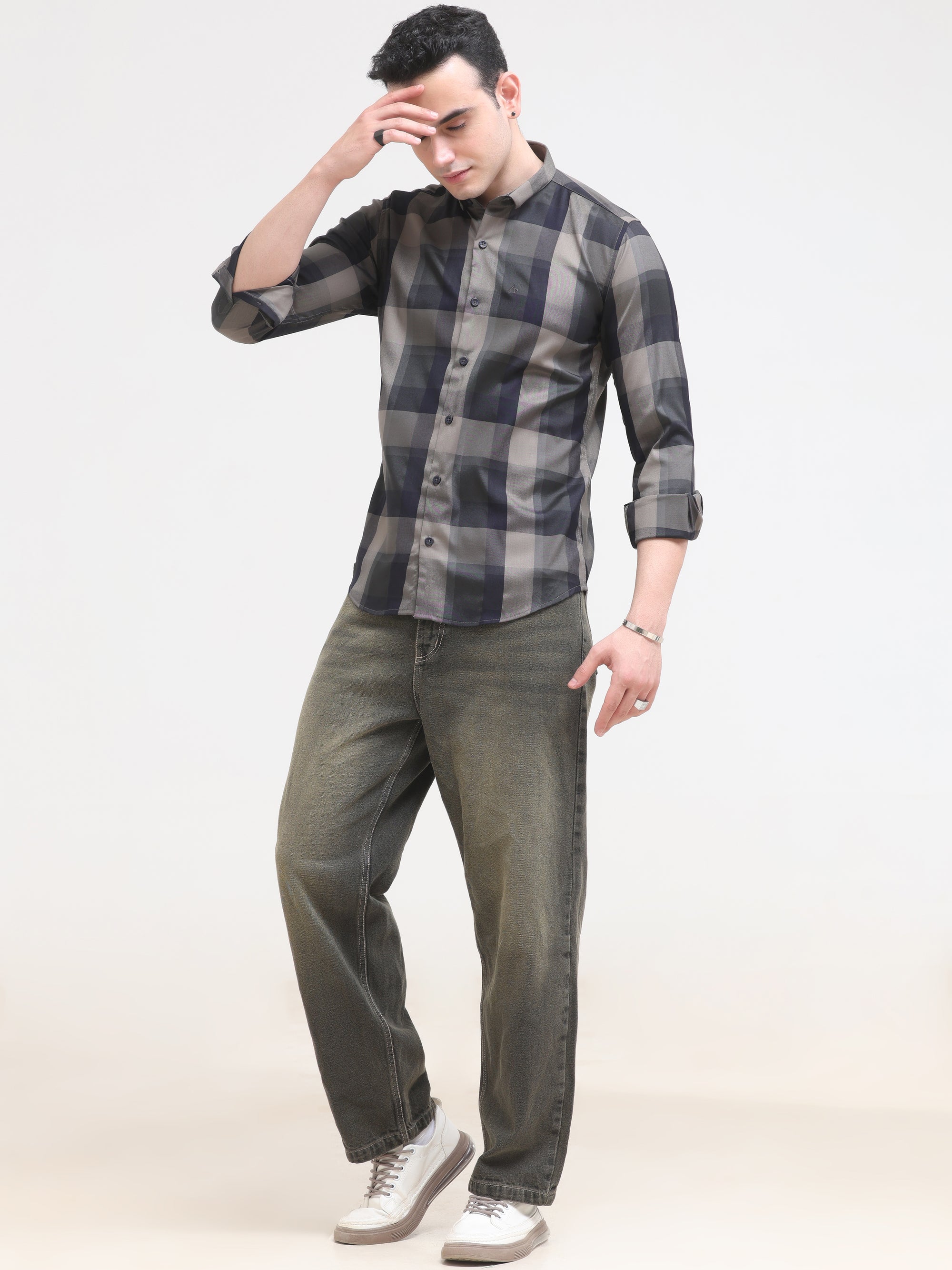 Khaki Slim Fit Shirt