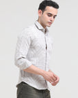 Grey Tapered Fit Shirt