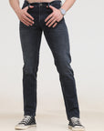 Dark Blue Black Slim Fit Denim