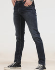 Dark Blue Black Slim Fit Denim