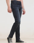 Dark Blue Black Slim Fit Denim