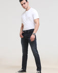 Dark Blue Black Slim Fit Denim