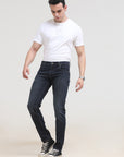 Dark Blue Black Slim Fit Denim