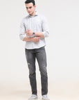 Beige Tapered Fit Shirt