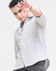 Beige Tapered Fit Shirt