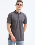 Khaki Solid Polo Tshirt