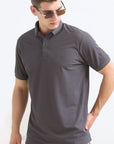 Khaki Solid Polo Tshirt