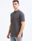 Khaki Solid Polo Tshirt