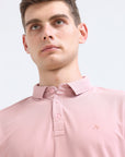 Pink  Solid Polo Tshirt