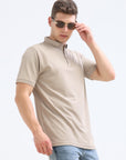 Camel Solid Polo Tshirt