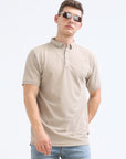 Camel Solid Polo Tshirt