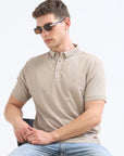 Camel Solid Polo Tshirt