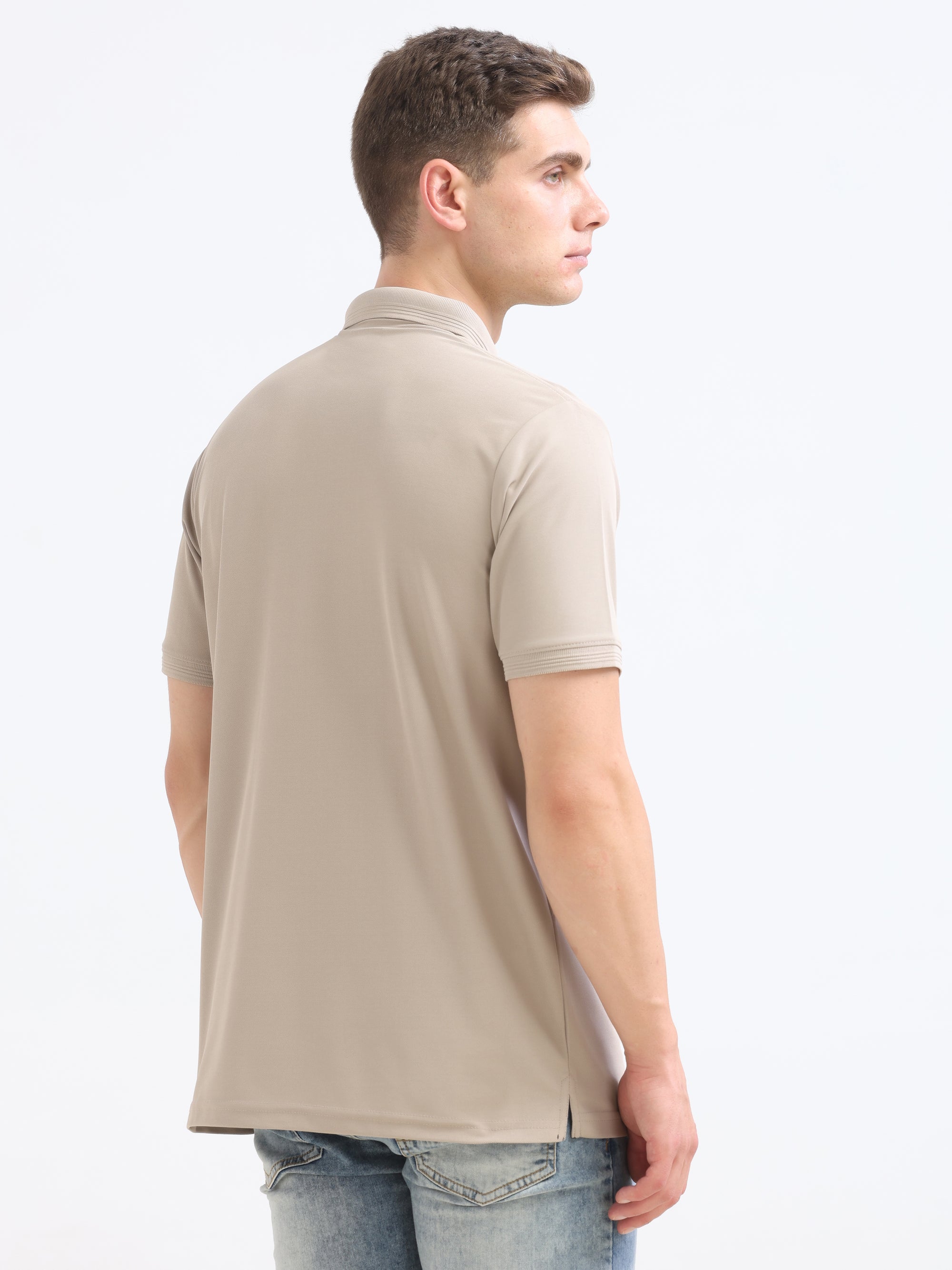 Camel Solid Polo Tshirt