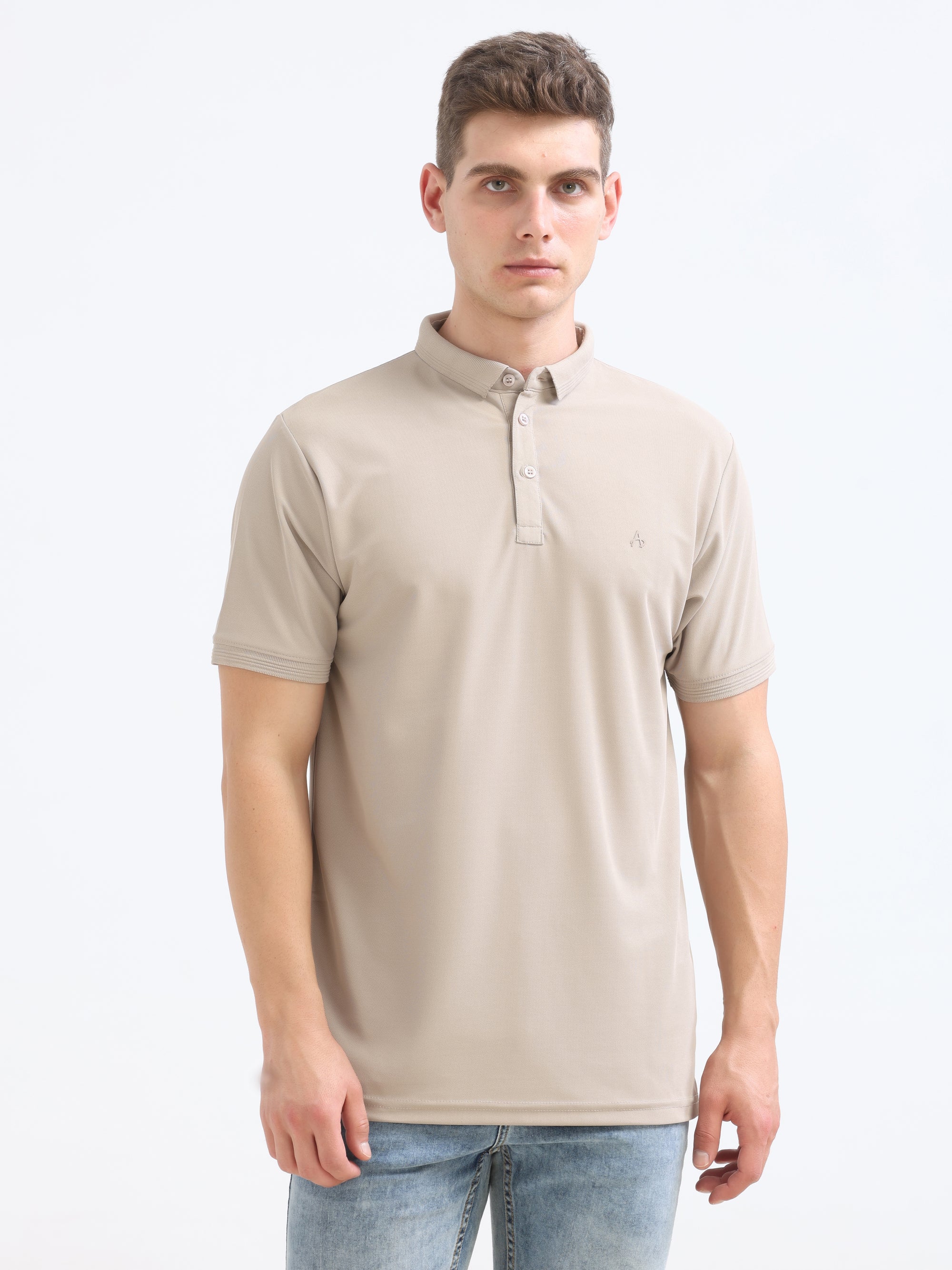 Camel Solid Polo Tshirt