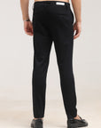 Jet Black Ankle Fit Cotton Pant