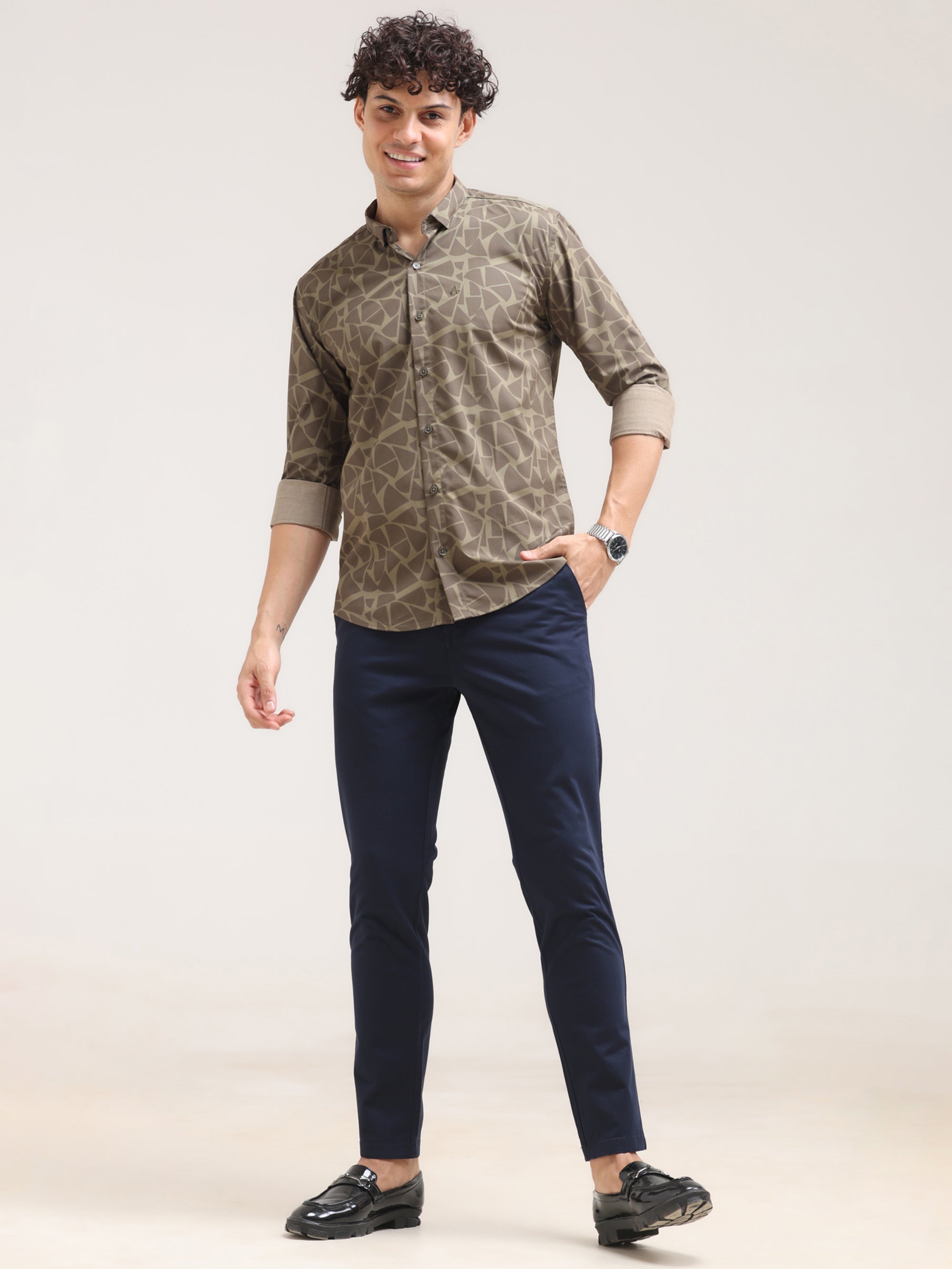 Moss Green Slim Fit Shirt