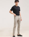 Khaki Ankle Fit Cotton Pant