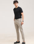 Khaki Ankle Fit Cotton Pant