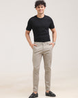 Khaki Ankle Fit Cotton Pant