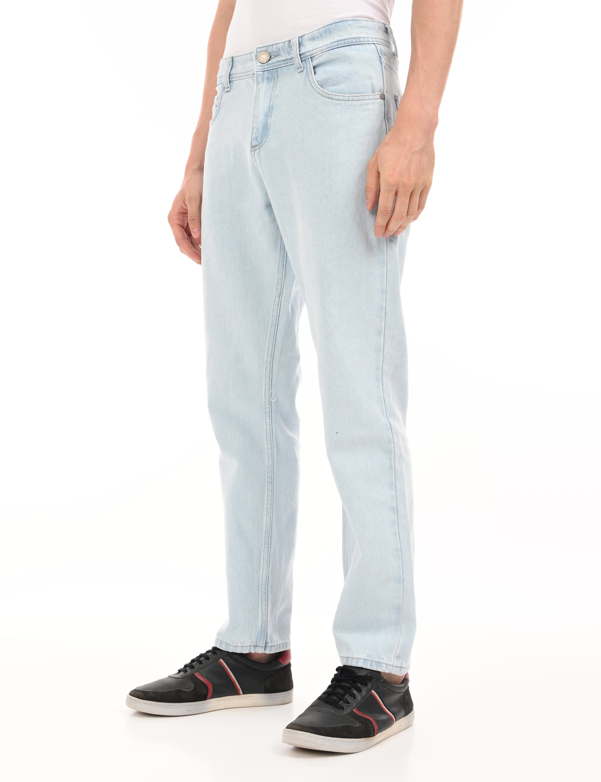 Regular Fit Ice Blue Denim Pants