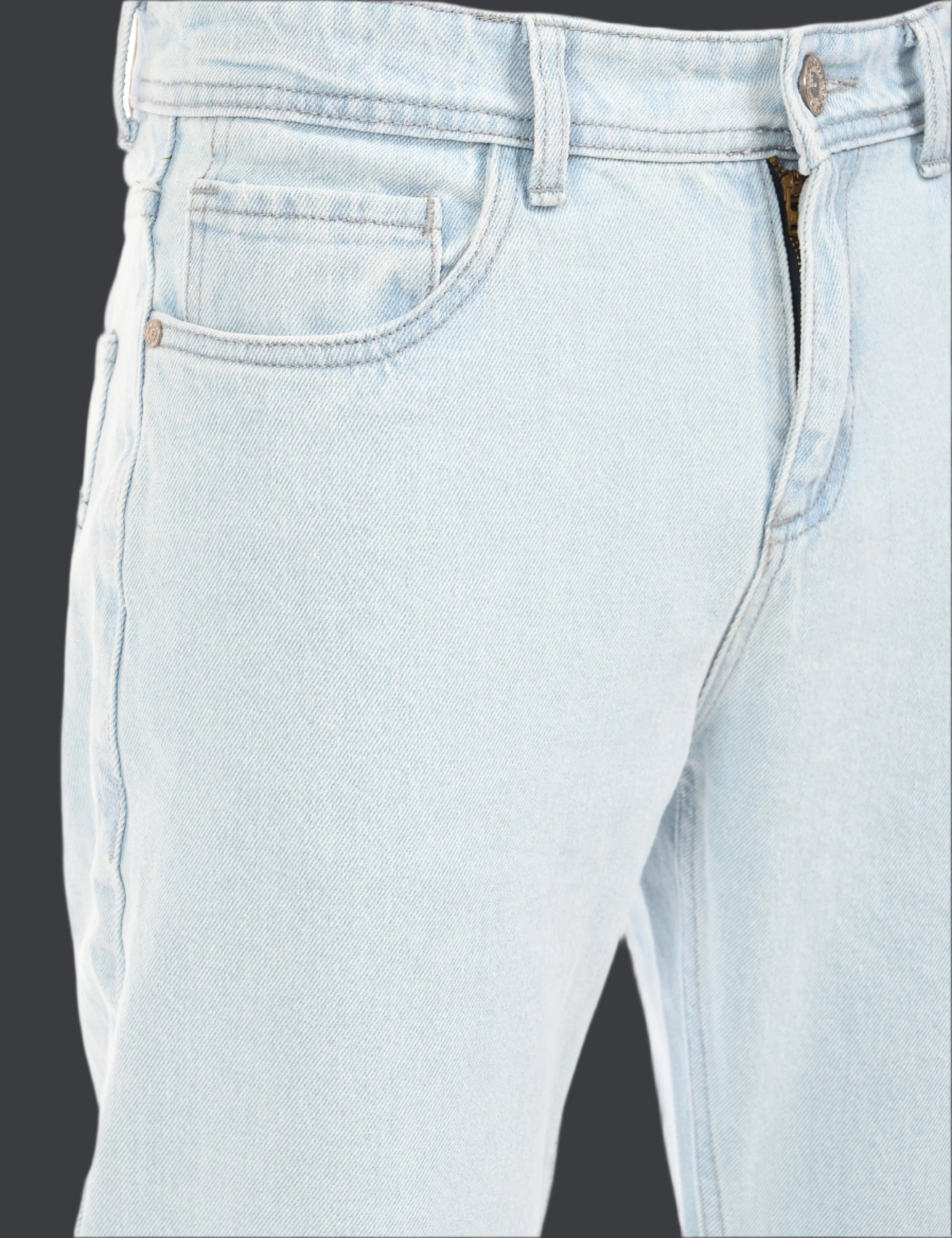 Regular Fit Ice Blue Denim Pants