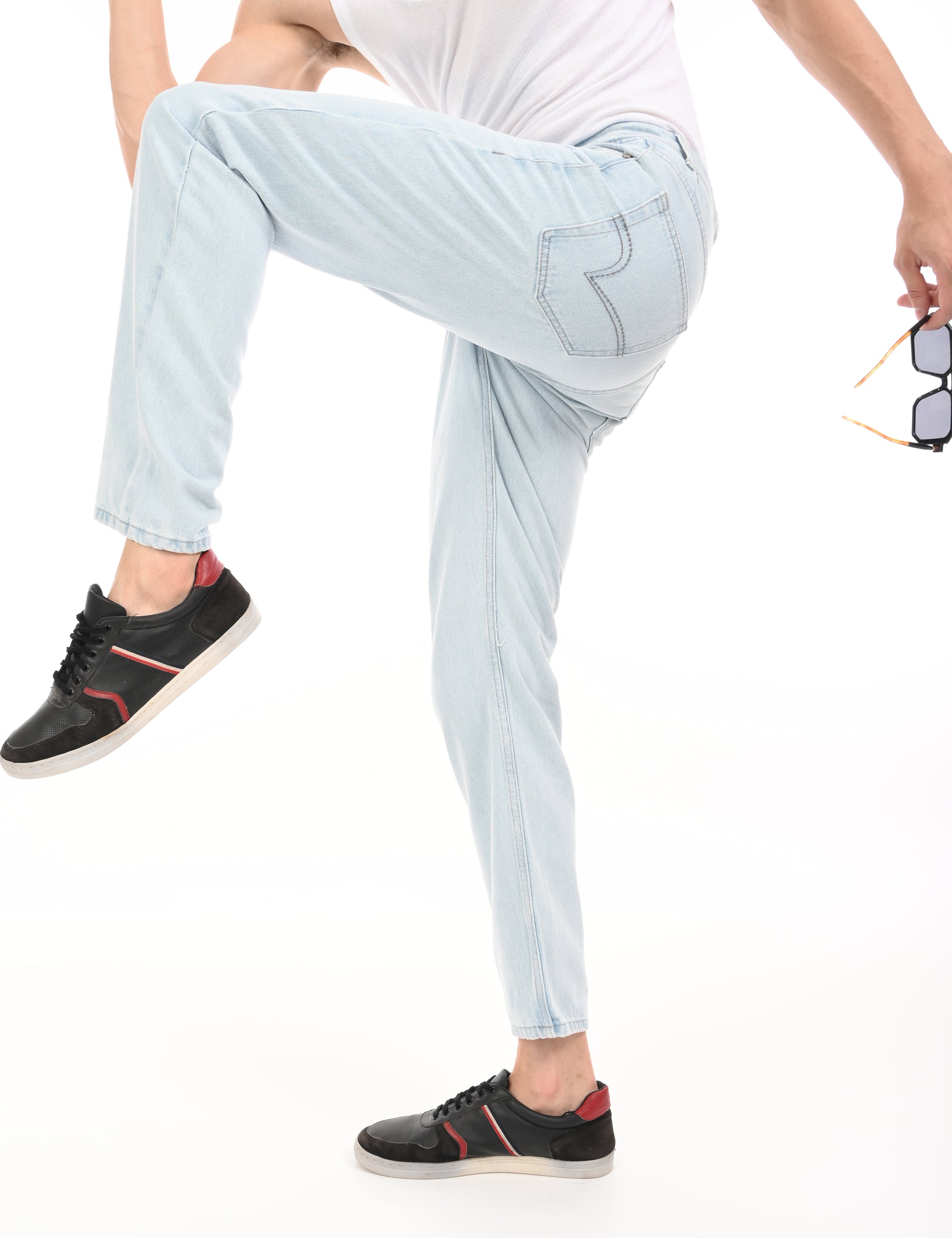 Regular Fit Ice Blue Denim Pants