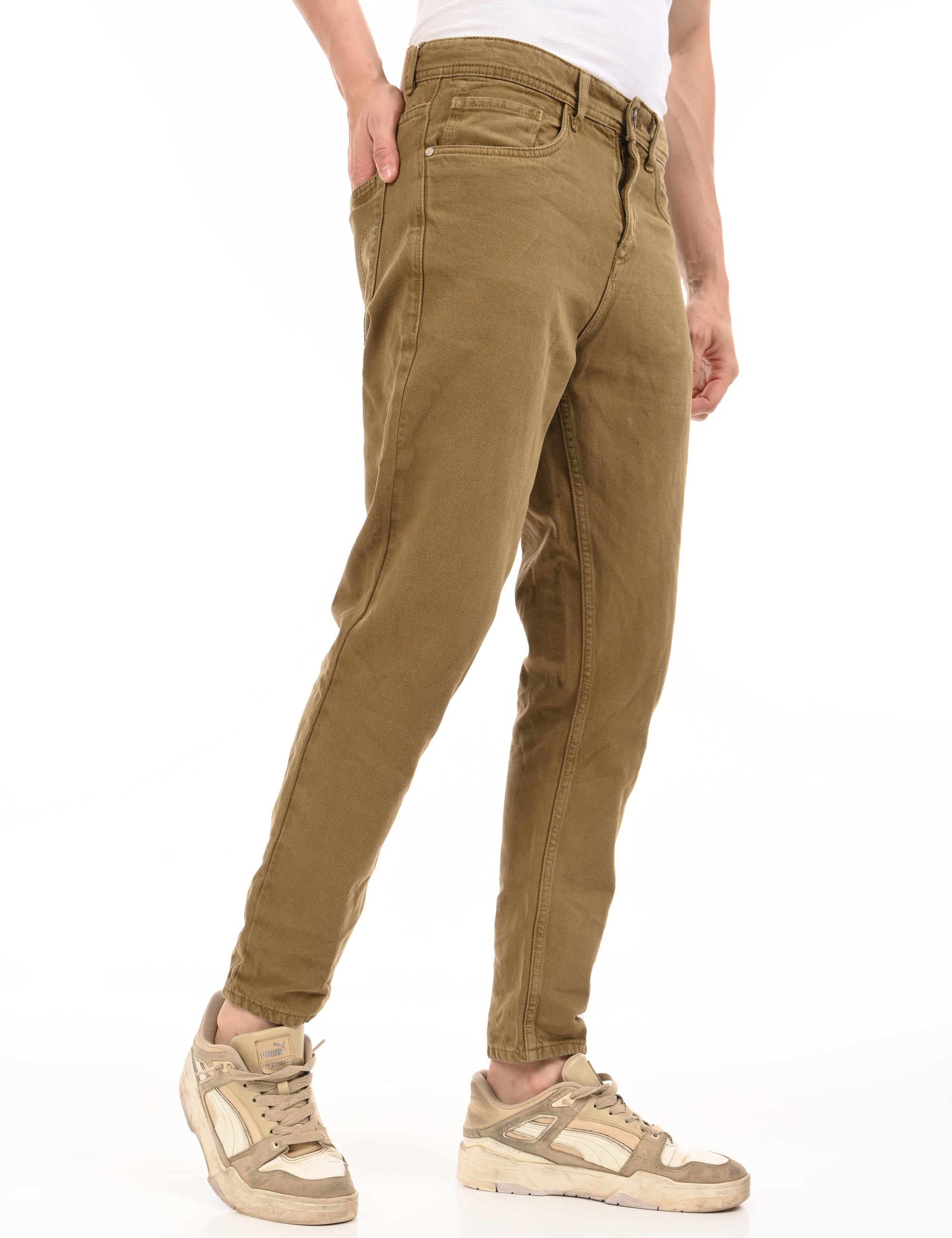 Comfort Fit Walnut brown Denim Pants