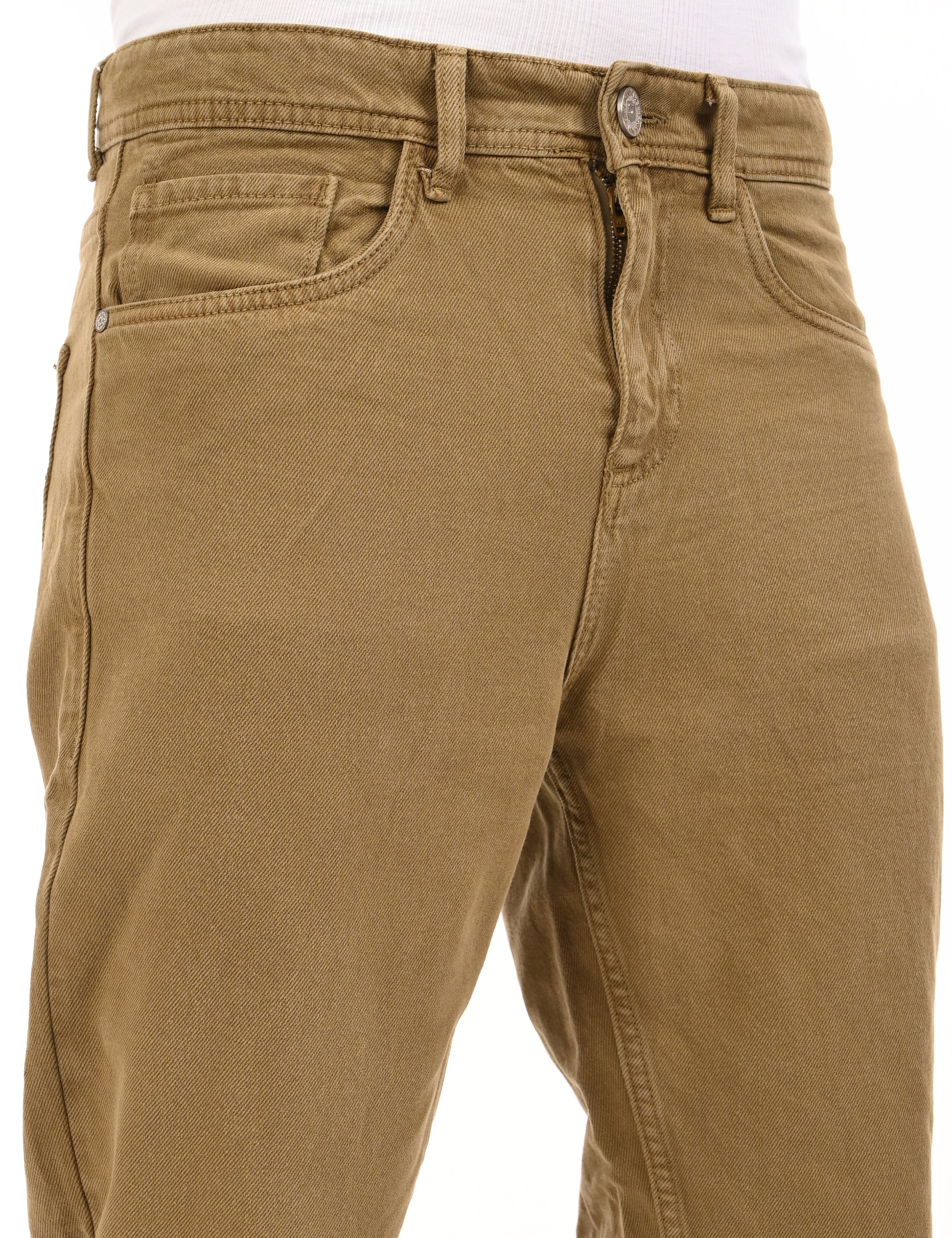 Comfort Fit Walnut brown Denim Pants