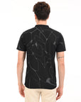 Half Sleeve Regular Fit Black T-Shirt