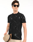 Half Sleeve Regular Fit Black T-Shirt