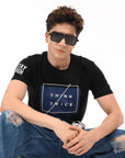 Round Neck Half Sleeve Regular Fit Black T shirt