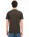 Round Neck Half Sleeve Regular Fit Olive T shirt