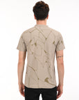 Half Sleeve Regular Fit Beige T-Shirt