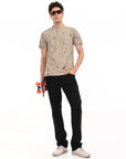 Half Sleeve Regular Fit Beige T-Shirt