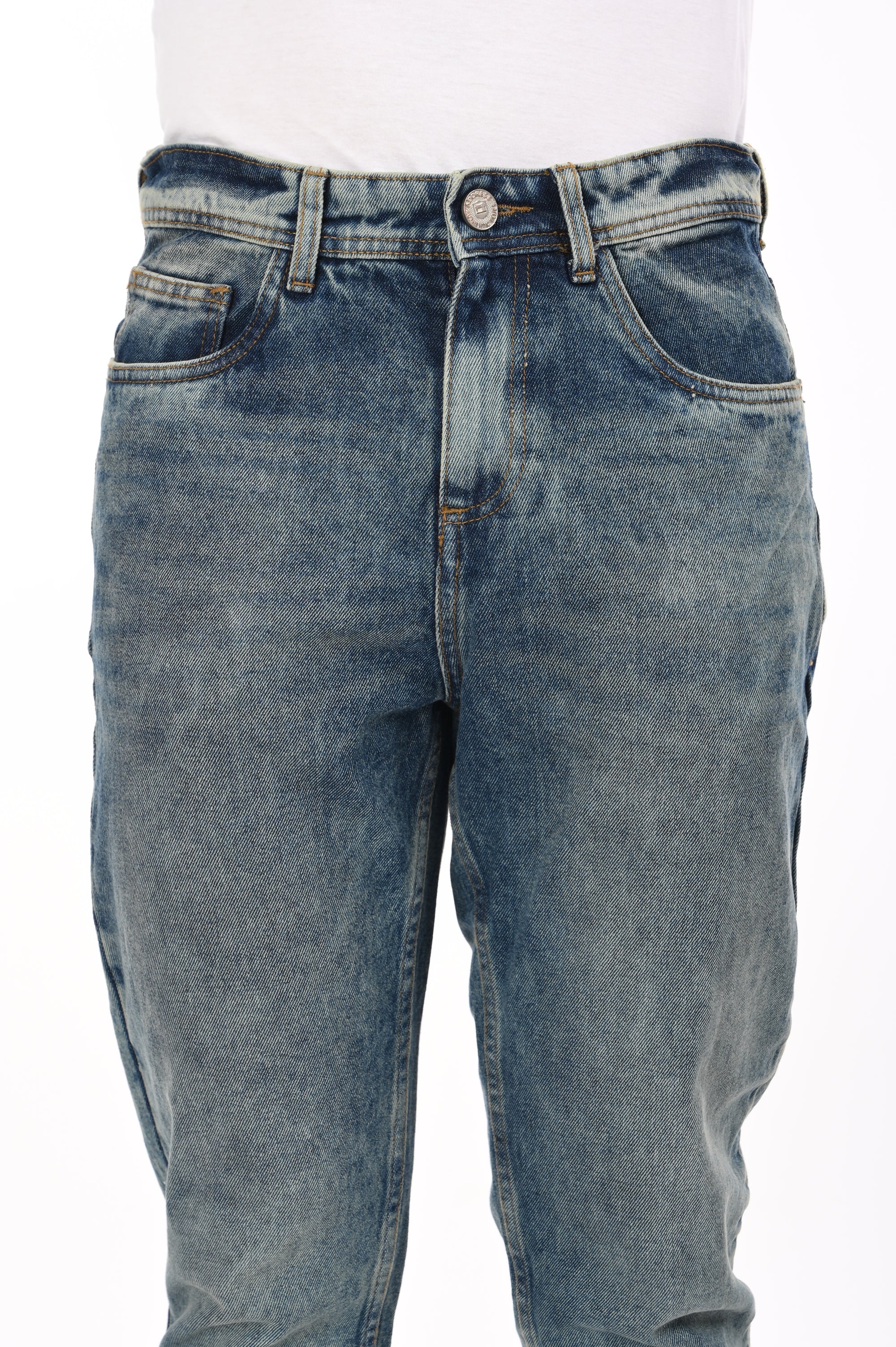 Comfort Fit Tinted Blue Denim Pants