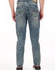 Comfort Fit Tinted Blue Denim Pants