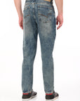 Comfort Fit Tinted Blue Denim Pants